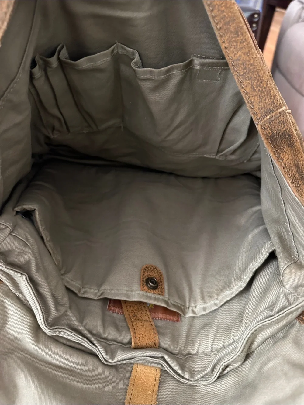 The Territory Ahead Brown Leather Canvas‎ Crossbody Messenger Computer Bag